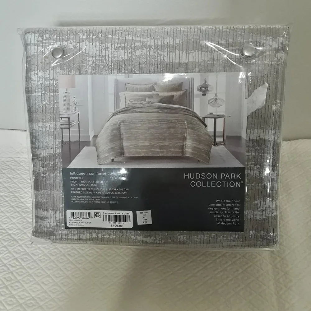 Hudson Park Painterly Queen Duvet
